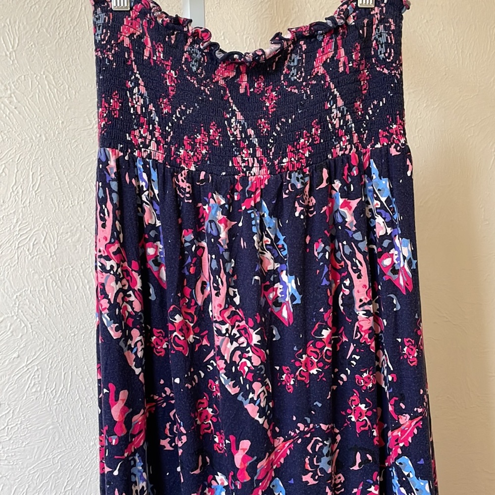 Juicy Couture strapless super soft floral maxi dress